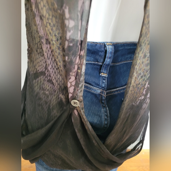 Bolongaro Trevor Draped Snake Sleeveless Top, BNWT, size M - Picture 5 of 10